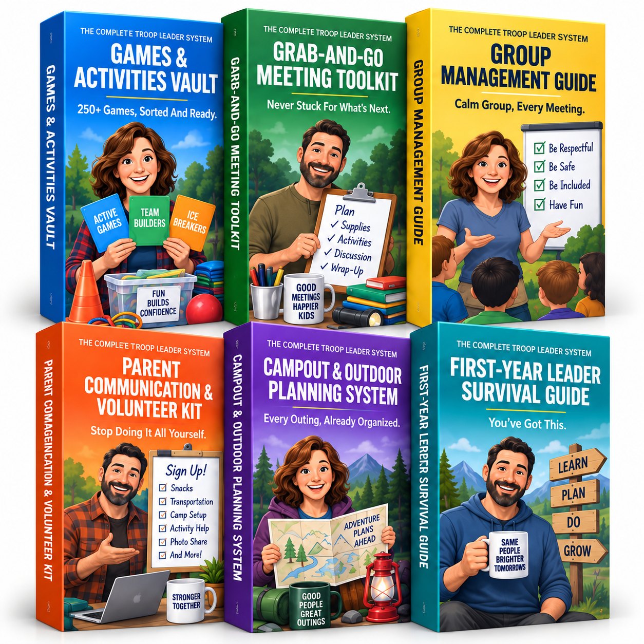 The six volumes of The Complete Troop Leader System
